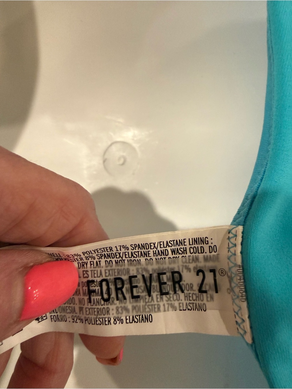Forever 21 Turquoise Ruched Drawstring Bikini Set - Picture 4 of 5